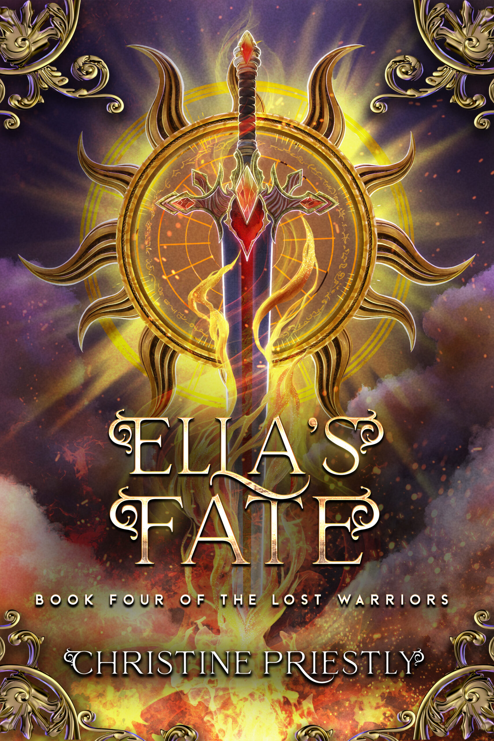 ebook cover - Ella's Fate Ebook Cover - Ella's Dominion by Christine Priestly, Book One of The Lost Warriors